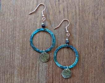 Brass Patina Earrings