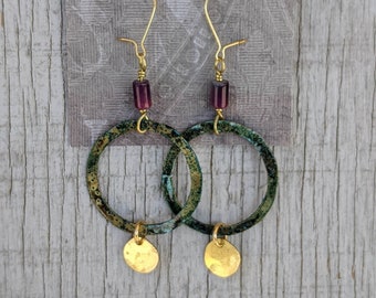 Brass Patina Earrings