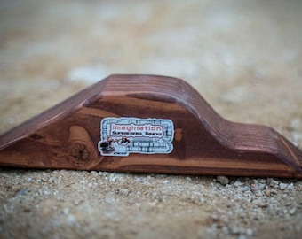 Pista de salto de madera hecha a mano, juguete de motocross