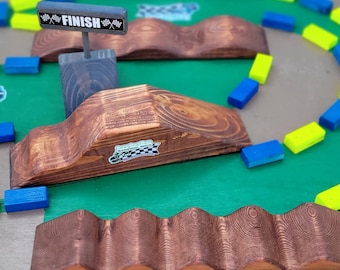 Mesa de pista de motocross de madera hecha a mano, rampa para moto de cross de juguete