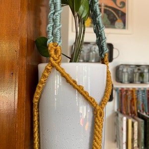 Bamboo Macrame Plant Hanger / Plant Hanger / House warming / hanging planter / macrame plant hanger