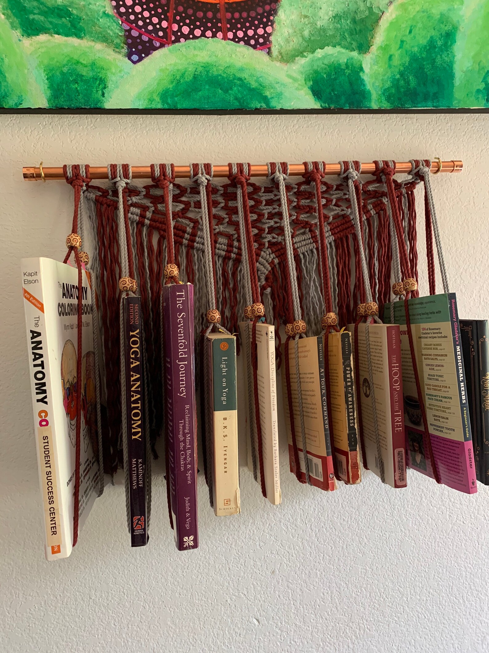 Floating Macrame Book Shelf / Book Shelf / Book Hanger / Etsy