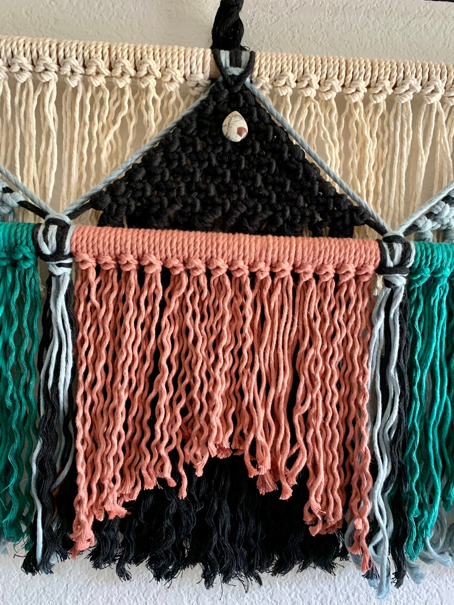 Macramé mountain / wall hanging Etsy
