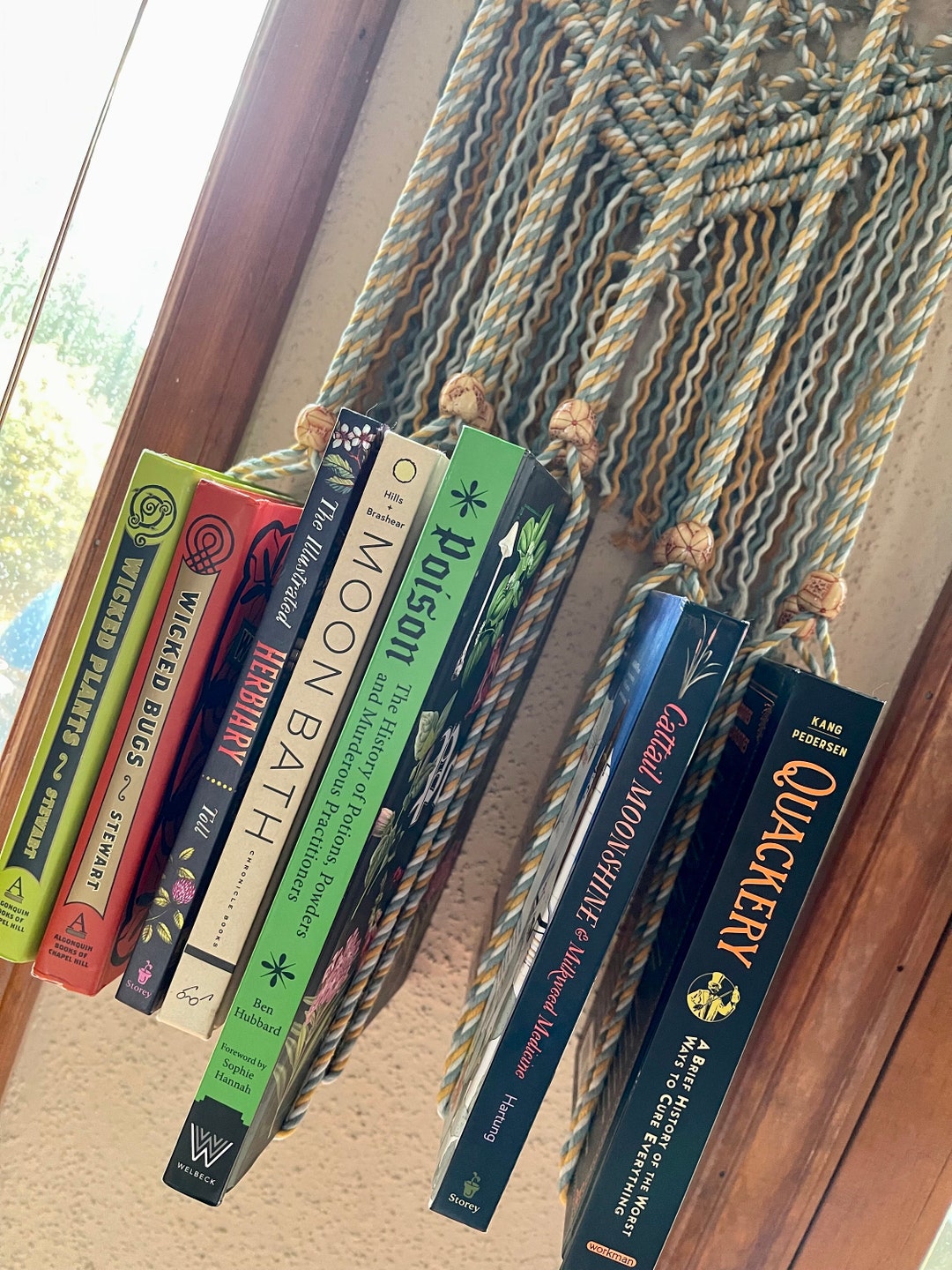 Macrame Hanging Book Holder/ Unique Book Holder/ Knotandtyet Etsy