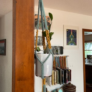 Bamboo Macrame Plant Hanger / Plant Hanger / House warming / hanging planter / macrame plant hanger