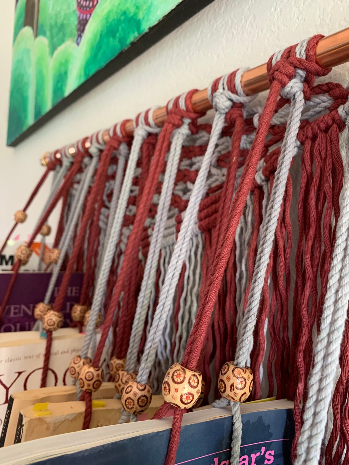 Floating Macrame Book Shelf / Book Shelf / Book Hanger / Etsy