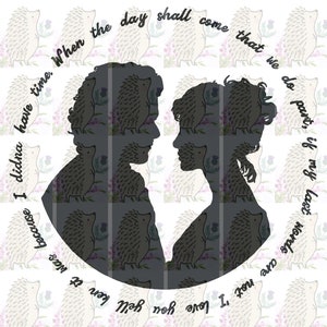 Outlander Jamie & Claire For When The Day Shall Come SVG png pdf jpg | cricut | clipart | cameo, cut file