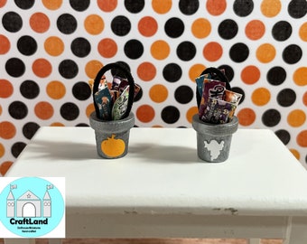 Cubos de Halloween de casa de muñecas en miniatura, escala 1:12