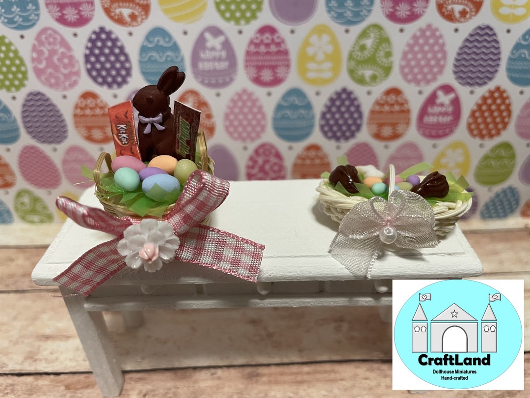 Miniature Dollhouse Easter Basket, Scale 112 Etsy