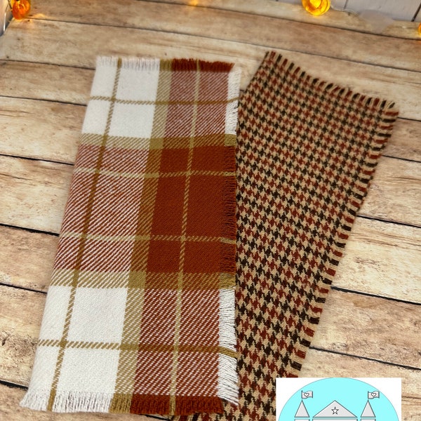 Miniature Dollhouse Fall Blanket, Scale 1:12