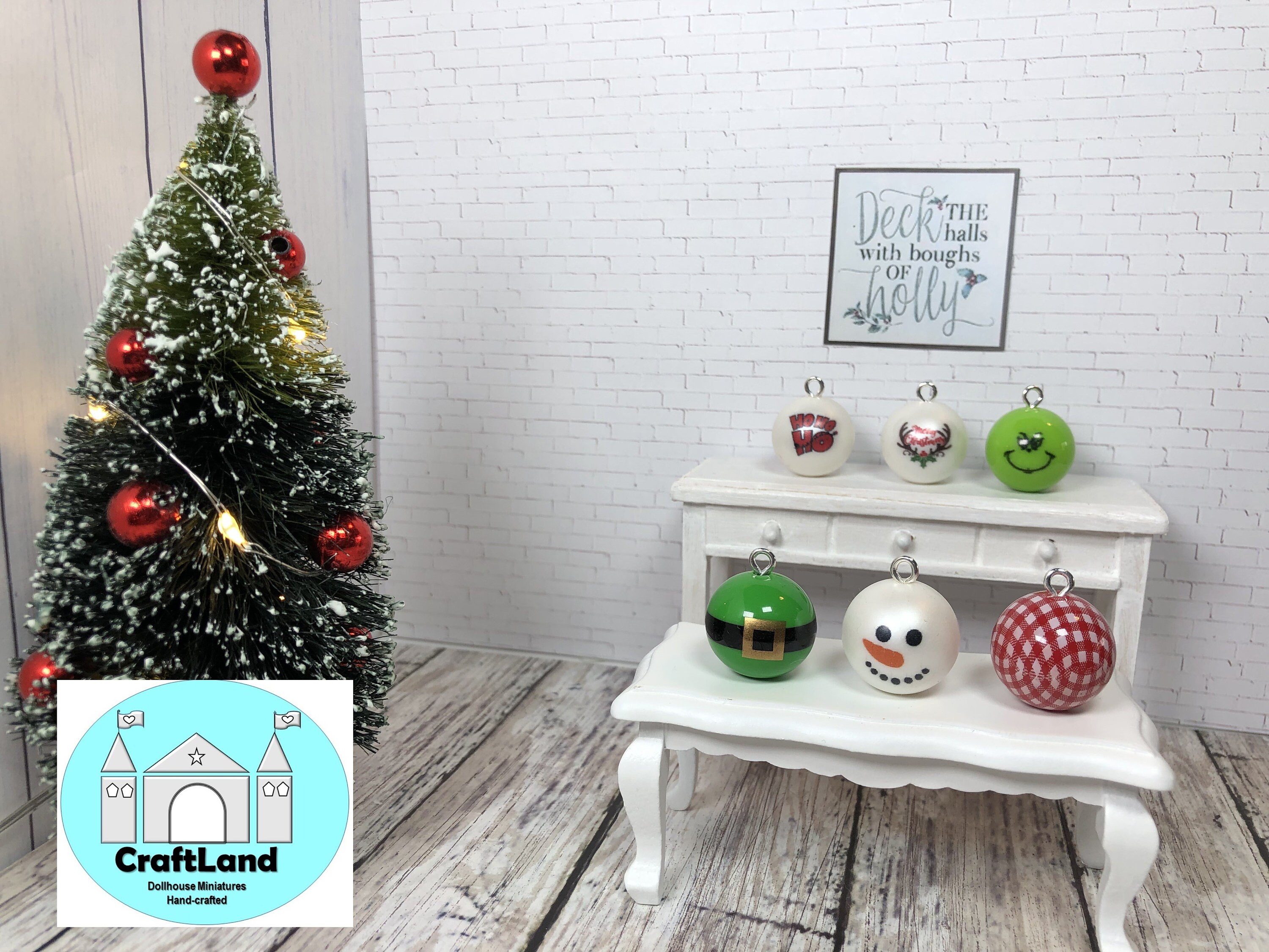 Miniature Dollhouse Christmas Ornaments Scale 112 Etsy