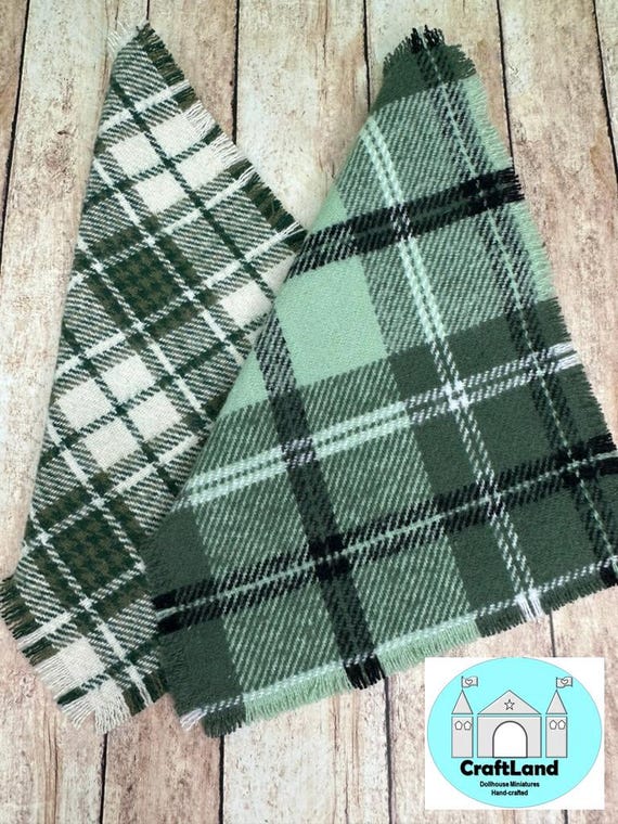 Miniature Dollhouse Blanket, St. Patrick's Day, Scale 1:12