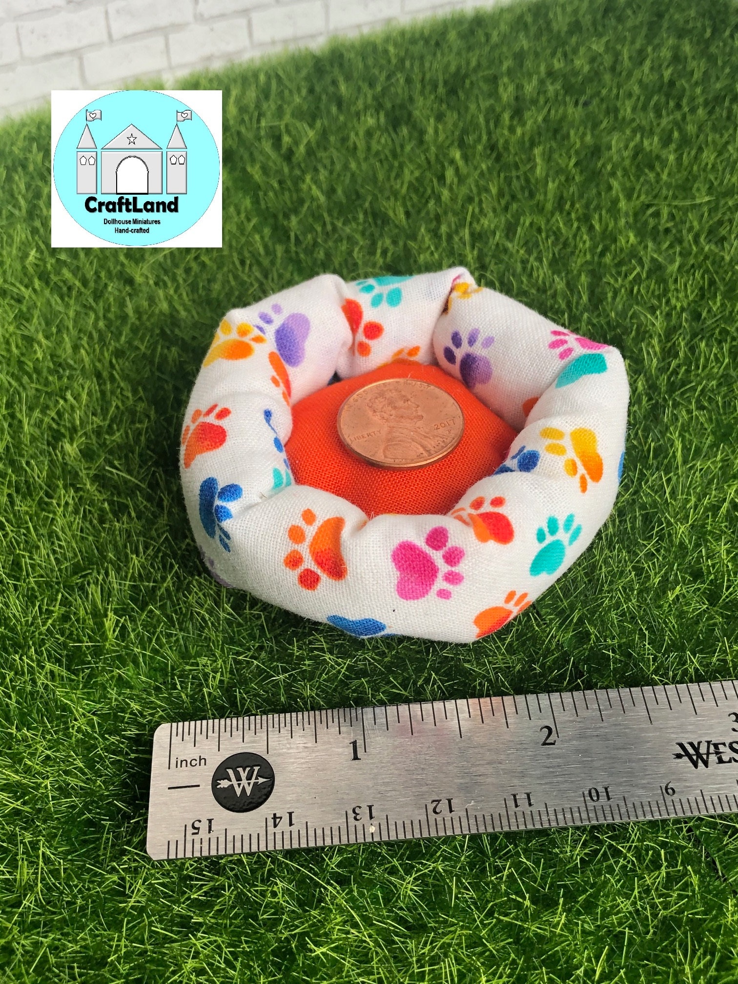 Miniature Dollhouse Dog Bed Scale 112 Etsy