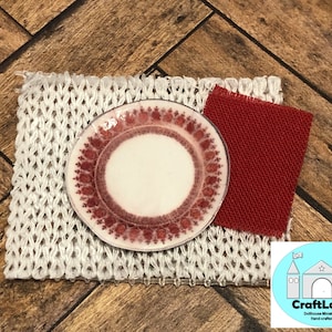 Miniature Dollhouse Christmas Tablemat Set, Scandinavian, Scale 1:12