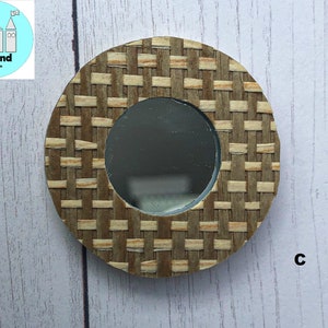 Miniature Dollhouse Mirror, Farmhouse, Scale 1:12