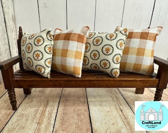 Miniature Dollhouse Pillows, Thanksgiving, Scale 1:12