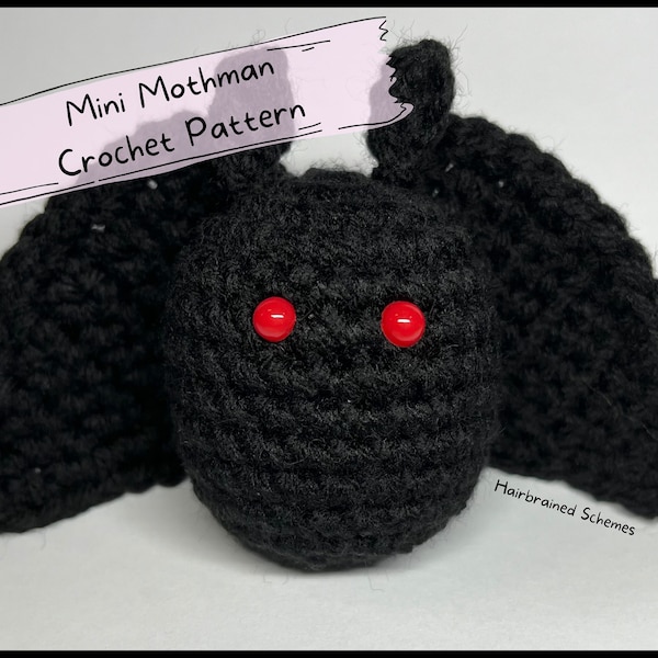 Mini Mothman Crochet Pattern Instant Download | Amigurumi Crochet Pattern