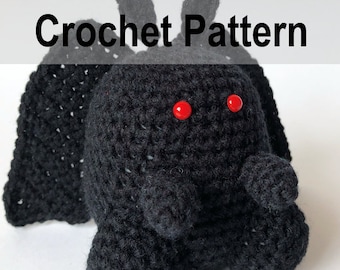 Mothman Crochet Pattern Instant Download | Cute Amigurumi Mothman