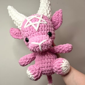 Baby Baphomet Plushie | Crochet Baphomet | Amigurumi Black Phillip | Crochet Goat Plushie