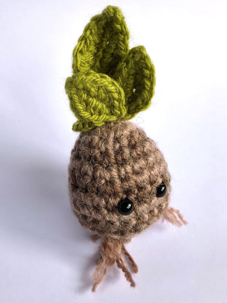Crochet Mandrake Tiny Mandrake Sapling Mandrake Bulb Botanical Crochet Mythical Creature