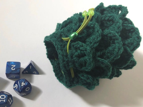 crochet dragon egg dice bag
