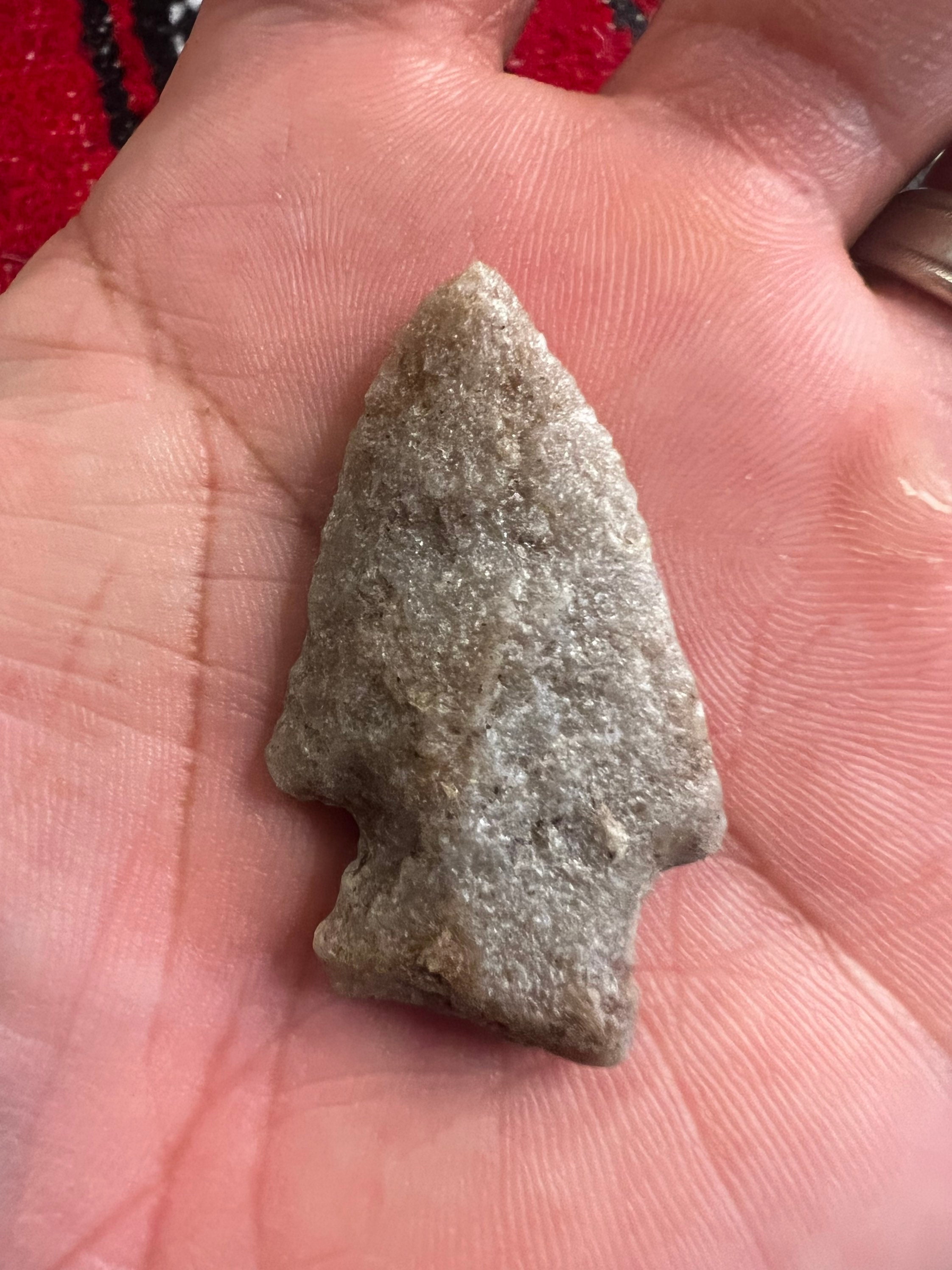 A Beautiful Quartzite Kirk Arrowhead Found in Central Virginia
