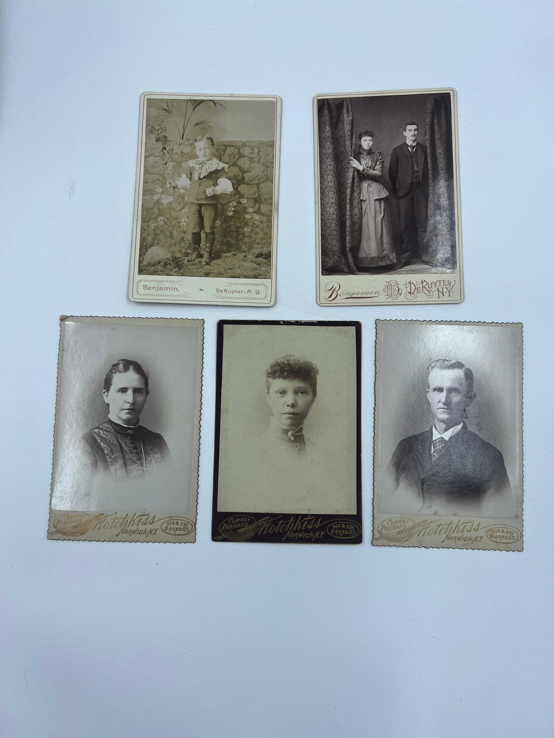 Victorian Era Cards Group of 5 Beautiful Cards Instant Family