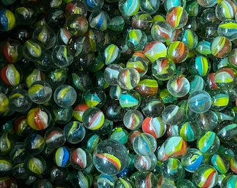 Vintage Colorful Cat’s Eye Marbles Sold in Groups Of 30 marbles.