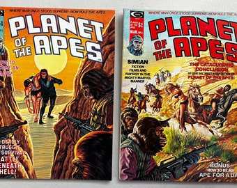 A Pair Of Planet Of The Apes Magazines: Issues #5 & #6.