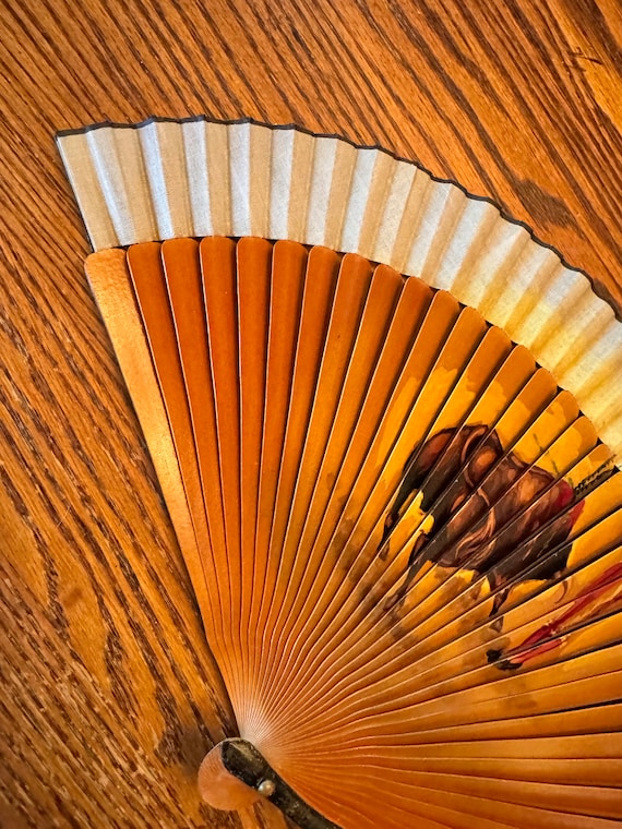 Vintage Spanish Folding Hand FAN Bull Fight Matad… - image 6