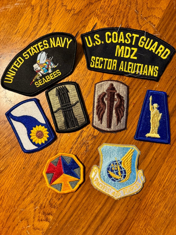 Vintage US  Military Patches Lot Of 8 - Navy, Coas