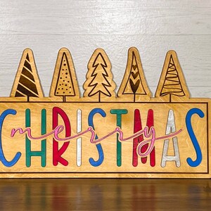 Vintage Merry Christmas | Christmas Door Hanger | Christmas Door Decor | Christmas Sign | 3D Wood Sign