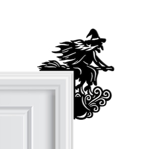 Flying Witch Door Corner | Gift For Halloween | Fall Decoration | Halloween Door Corner | Door Corner Decor
