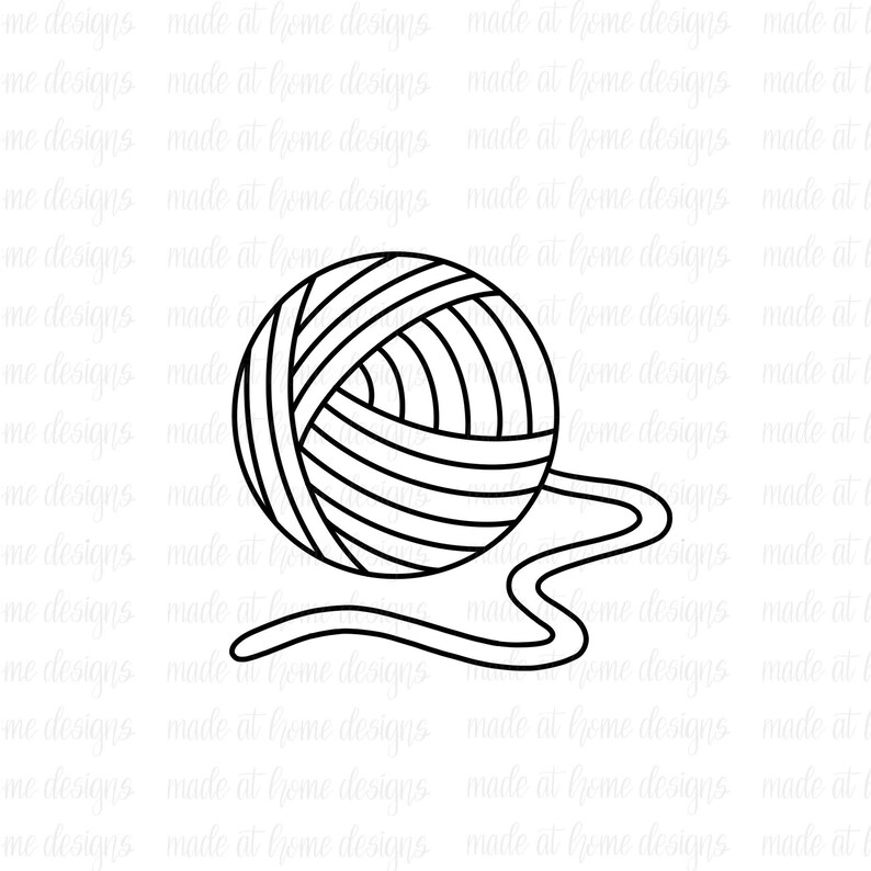 Yarn Ball SVG Knitting SVG Crochet SVG Yarn Clip Art Yarn Etsy