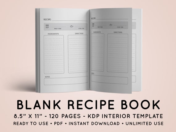 blank recipe book template – Iddem