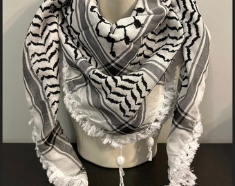 Palestinian Shemagh Keffiyeh Made in Jordan May/June 2025, Slight Flaws