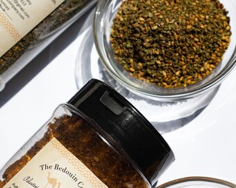 What a Pair! All Natural Authentic Traditional Palestinian Dukkha and Jordanian Zaatar, Three Ounces Each