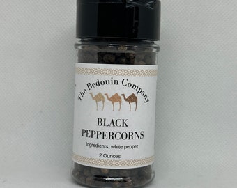Whole Black Pepper, All-Natural, From Jordan, 0.5, 1, 2 Ounces. Packaging Options Available