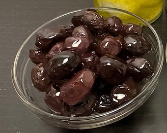 Jordanian Cracked "Nabali" Black Olives with Pit, All-Natural, Authentic, from Our Family to Yours