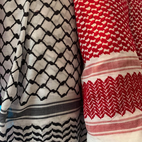 Authentic Palestinian and Jordanian Keffiyeh FABRIC Made in Jordan, Great for Sewing and Crafts