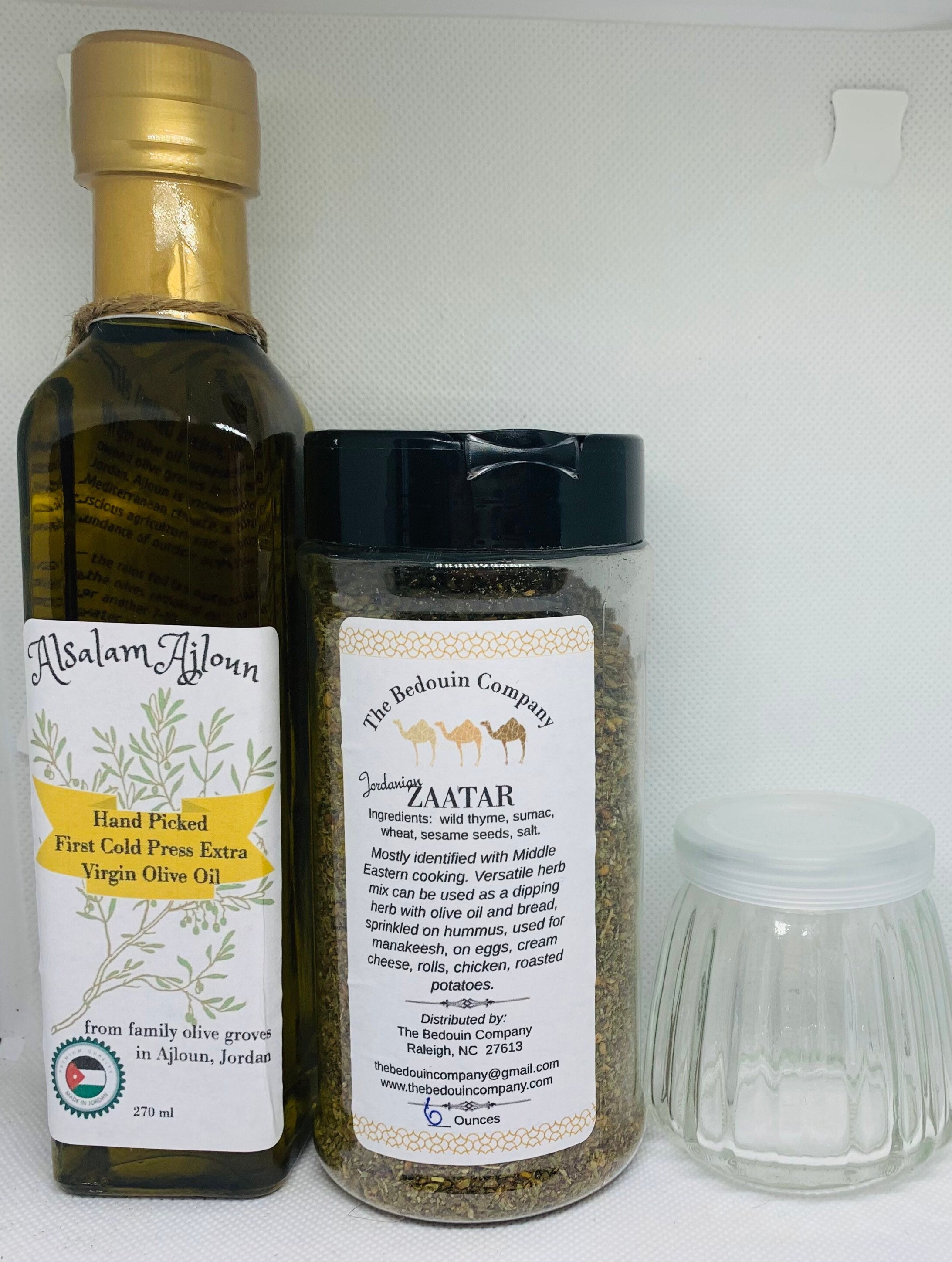 Set of Jordanian Olive Oil and Jordanian Zaatar with Free Jar Etsy