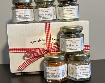 For Chicken:  Authentic International Spices and Seasonings, Six-Spice Gift Set