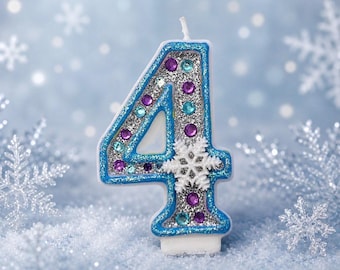 3 inch Snowflake birthday candle, Frozen