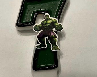 Hulk birthday candle, Superhero