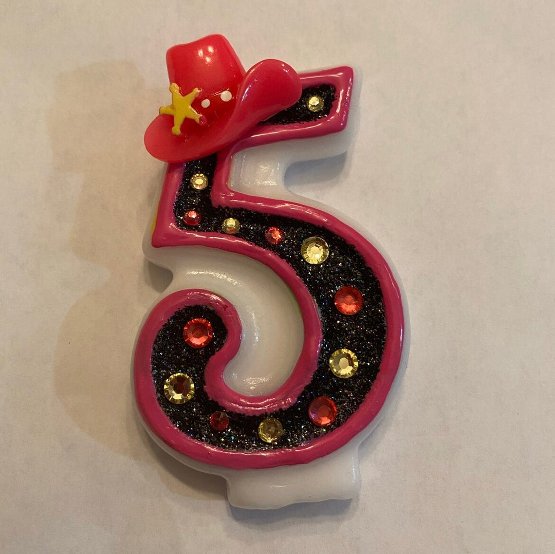 3 Inch Cowgirl Birthday Candle, Hat Etsy