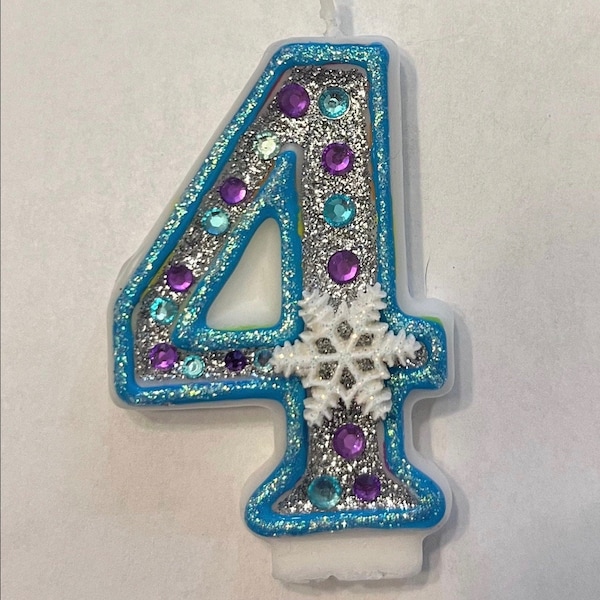 3 inch Snowflake birthday candle, Frozen