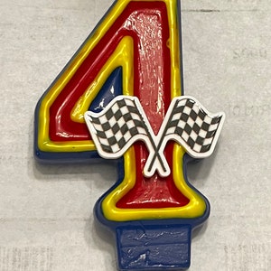 3 Inch Race Car Birthday Candle. Hot Wheels Inspired Birthday ...