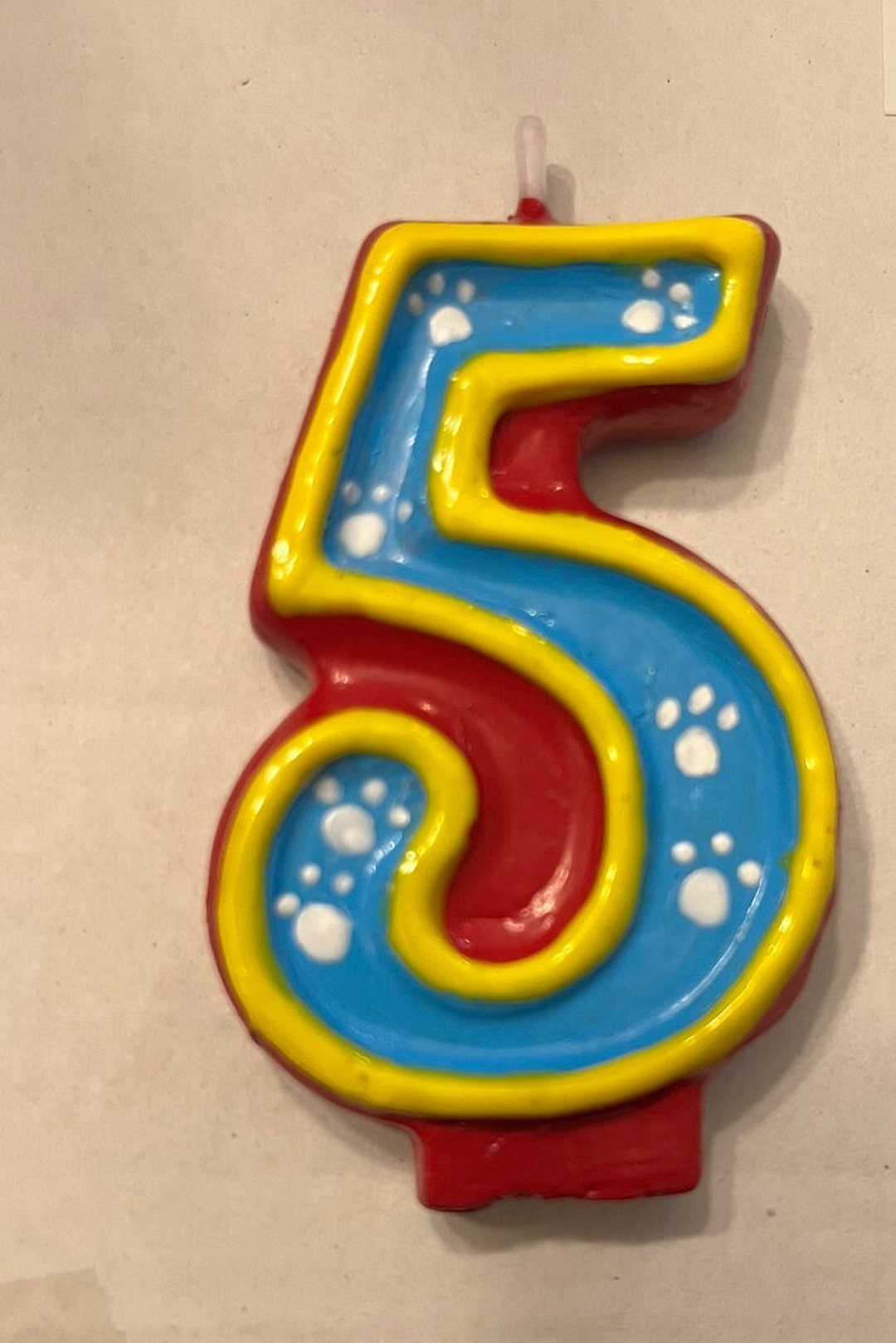 3 Inch Dog Birthday Candle, Paw Print Etsy