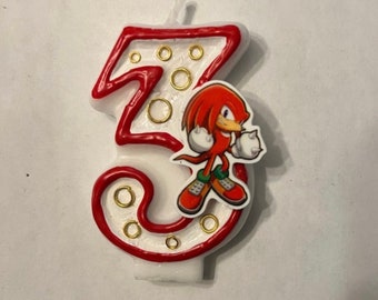 3 Inch Knuckles birthday candle
