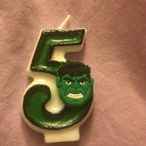 Hulk birthday candle, Superhero